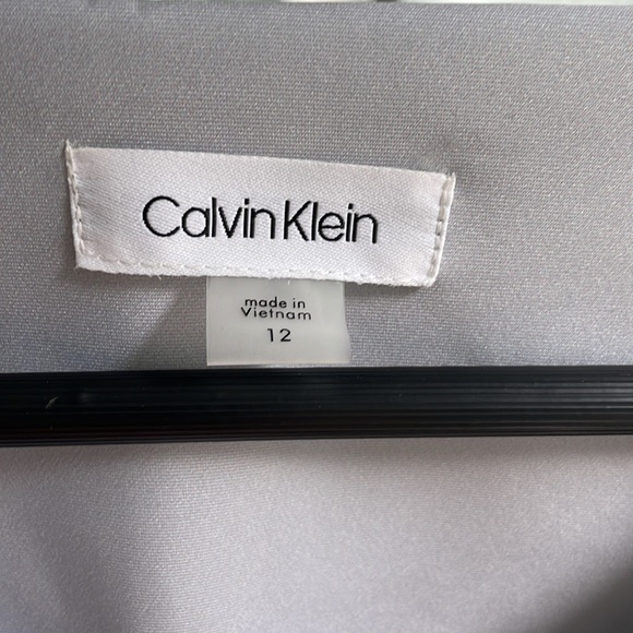 BNWT Calvin Klein gray dress with black, pink and purple floral detail size 12 - Picture 2 of 5